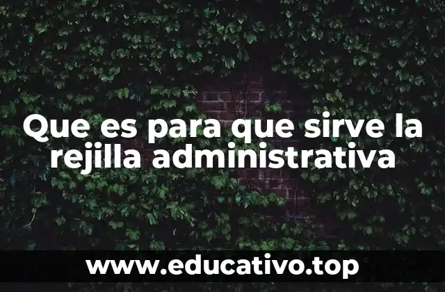 Que es para que sirve la rejilla administrativa