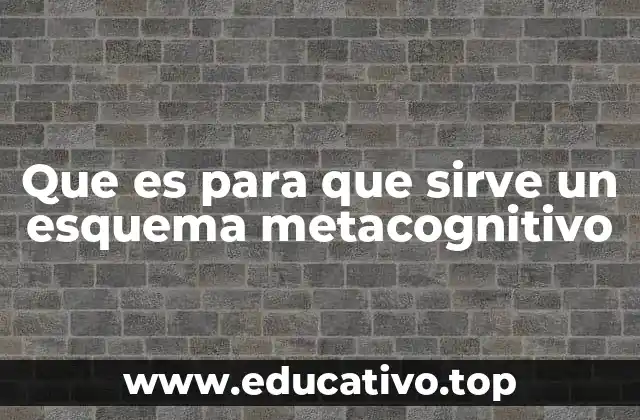 Que es para que sirve un esquema metacognitivo