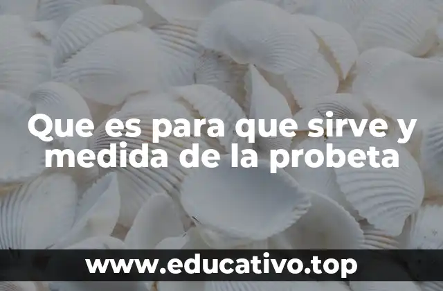Que es para que sirve y medida de la probeta