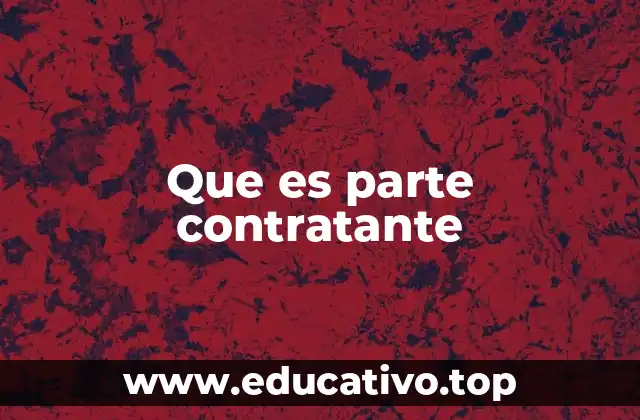 Que es parte contratante