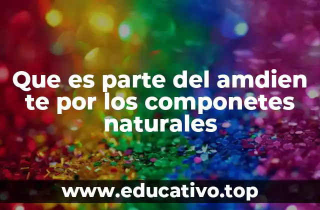 Que es parte del amdien te por los componetes naturales