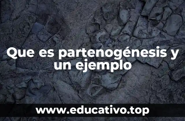 Que es partenogénesis y un ejemplo