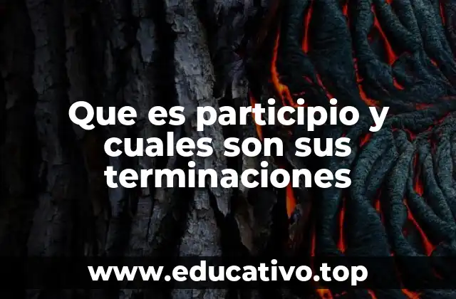 Que es participio y cuales son sus terminaciones