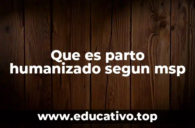 Que es parto humanizado segun msp