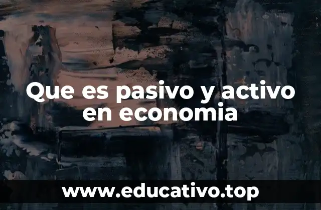 Que es pasivo y activo en economia
