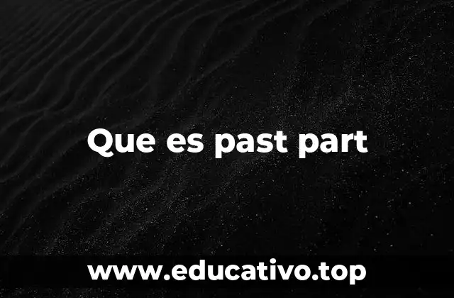 Que es past part