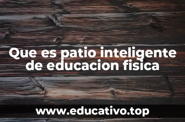 Que es patio inteligente de educacion fisica