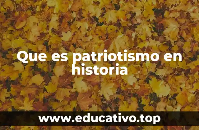 Que es patriotismo en historia