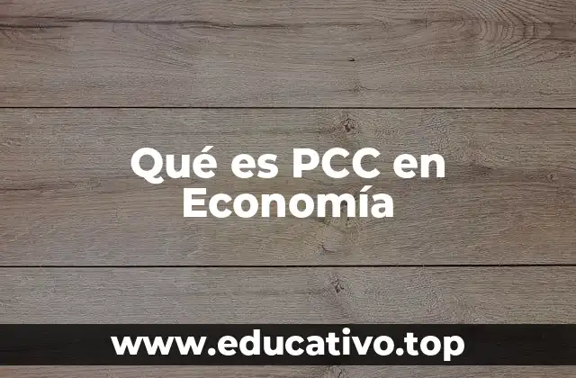 Qué es PCC en Economía