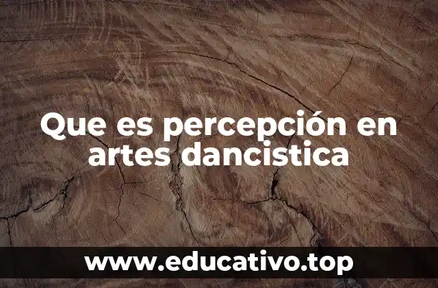 Que es percepción en artes dancistica