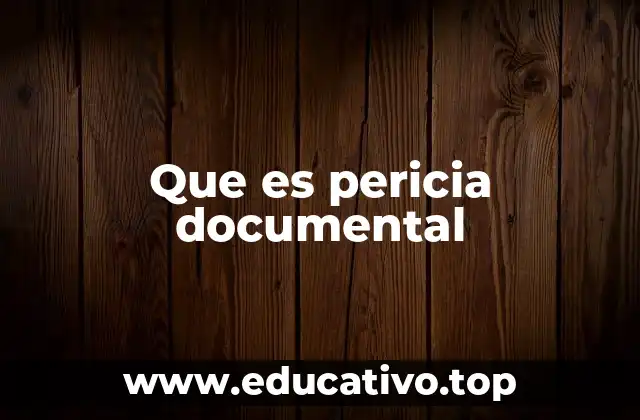 Que es pericia documental