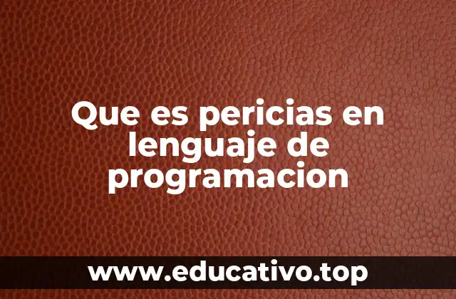 Que es pericias en lenguaje de programacion