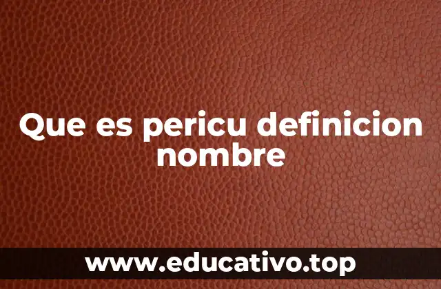 Que es pericu definicion nombre
