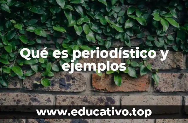 Qué es periodístico y ejemplos