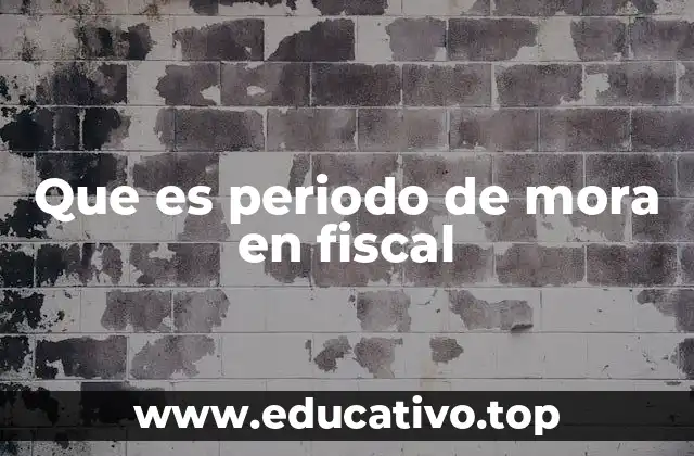Que es periodo de mora en fiscal