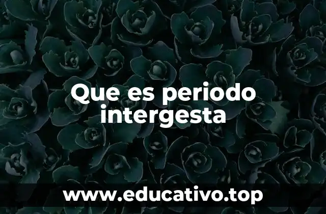 Que es periodo intergesta