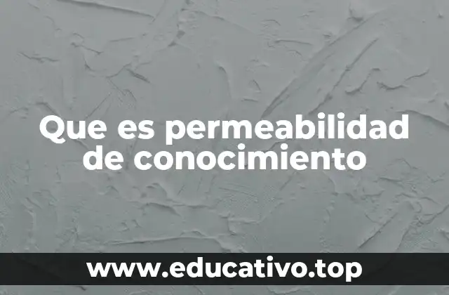 Que es permeabilidad de conocimiento