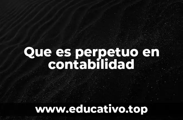 Que es perpetuo en contabilidad