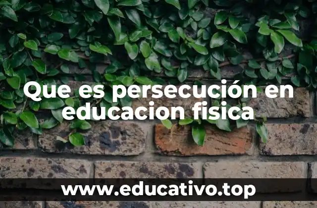Que es persecución en educacion fisica