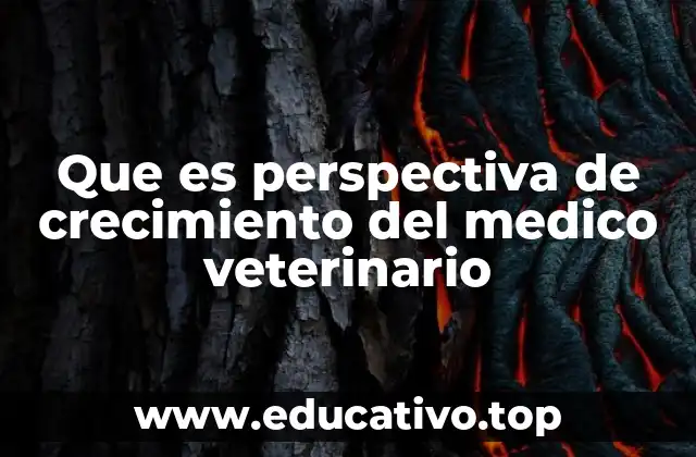 Que es perspectiva de crecimiento del medico veterinario
