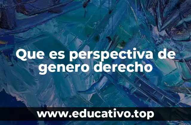 Que es perspectiva de genero derecho