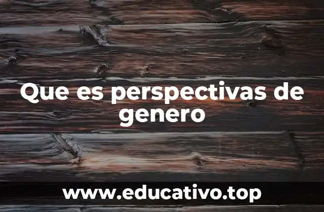 Que es perspectivas de genero