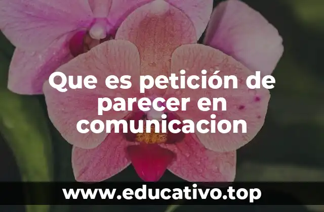 Que es petición de parecer en comunicacion