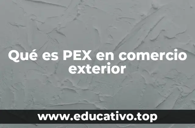 Qué es PEX en comercio exterior