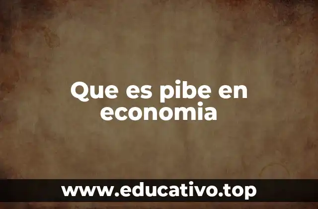 Que es pibe en economia