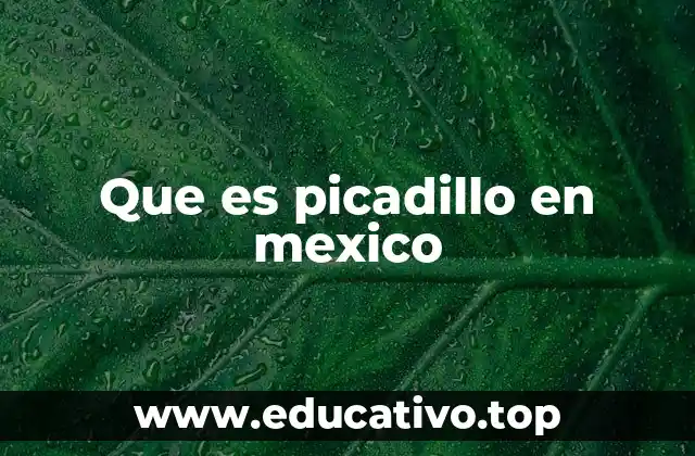 Que es picadillo en mexico