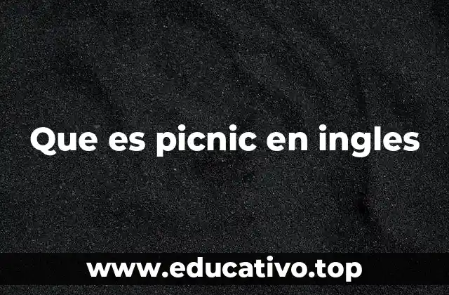 Que es picnic en ingles