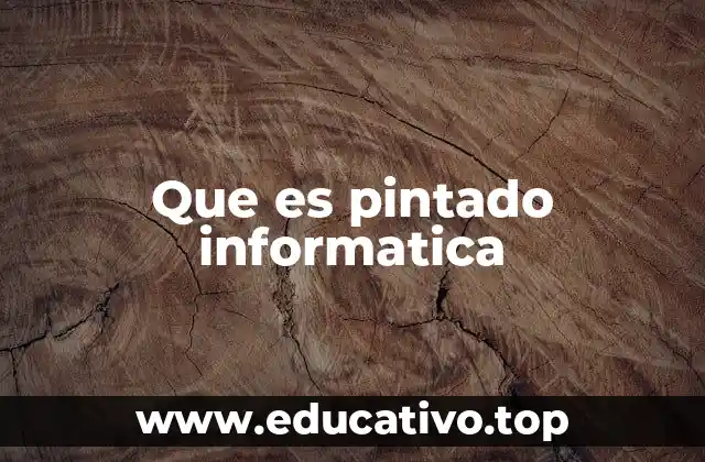 Que es pintado informatica