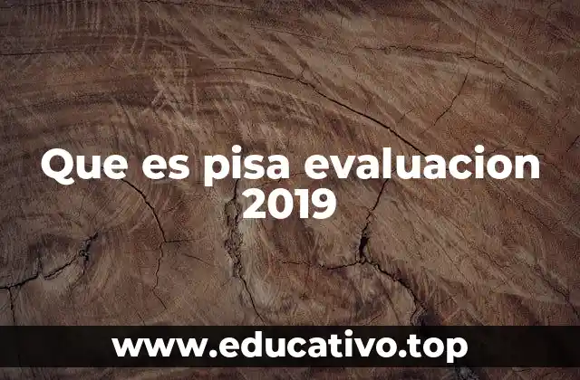 Que es pisa evaluacion 2019