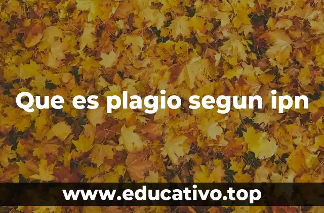 Que es plagio segun ipn