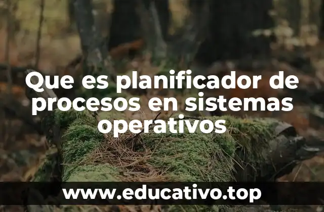 Que es planificador de procesos en sistemas operativos