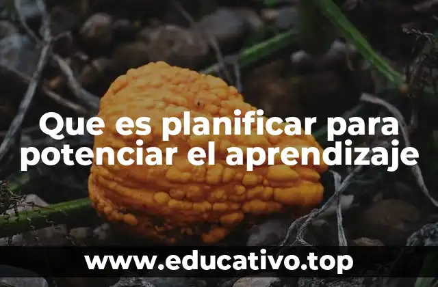 Que es planificar para potenciar el aprendizaje