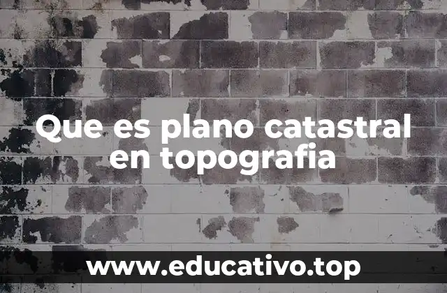 Que es plano catastral en topografia