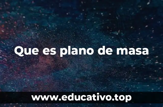 Que es plano de masa