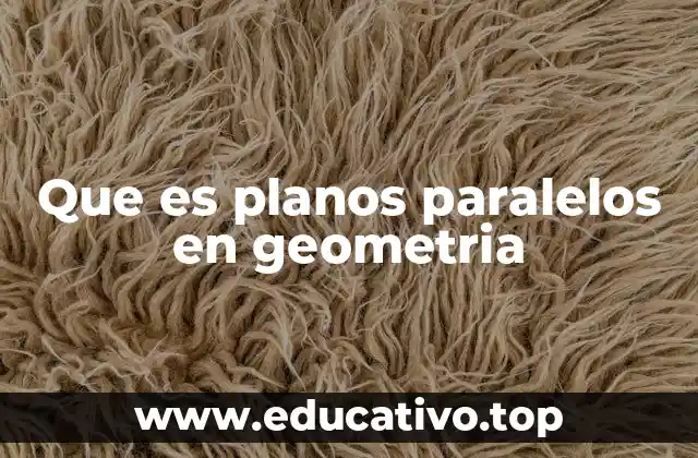 Que es planos paralelos en geometria