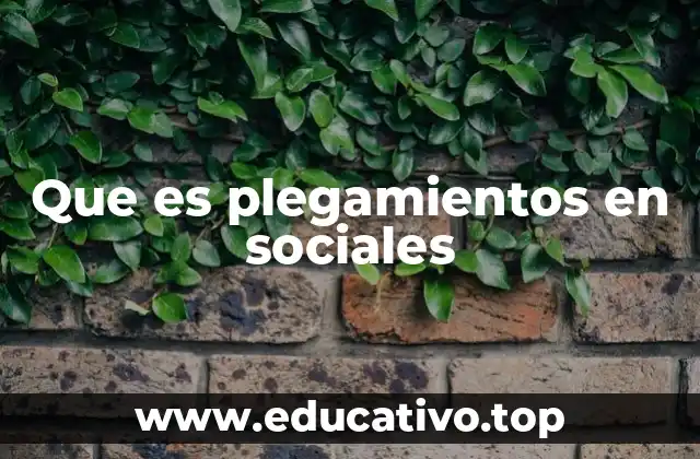 Que es plegamientos en sociales