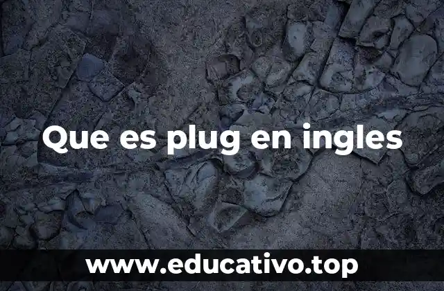 Que es plug en ingles