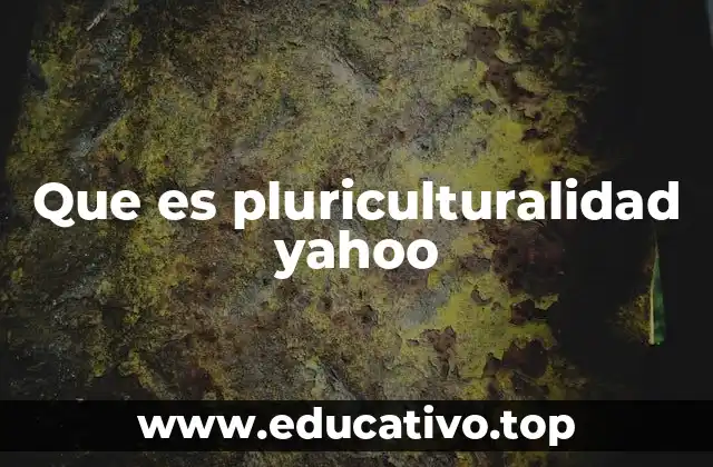 Que es pluriculturalidad yahoo