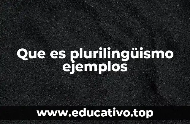 Que es plurilingüismo ejemplos