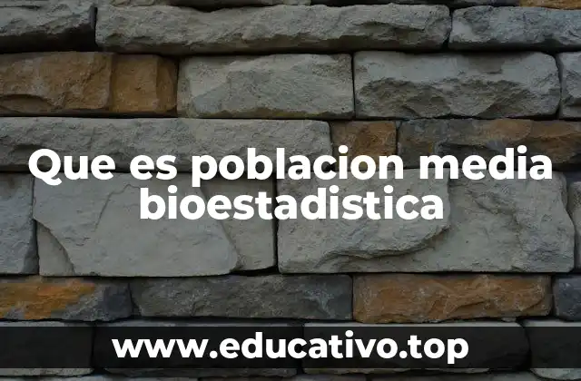 Que es poblacion media bioestadistica