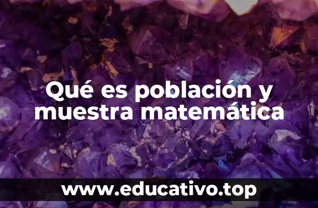 Qué es población y muestra matemática