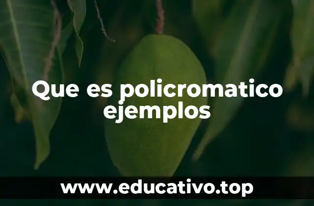 Que es policromatico ejemplos