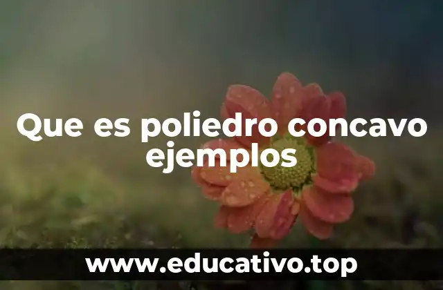 Que es poliedro concavo ejemplos