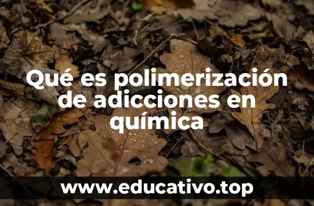 Qué es polimerización de adicciones en química