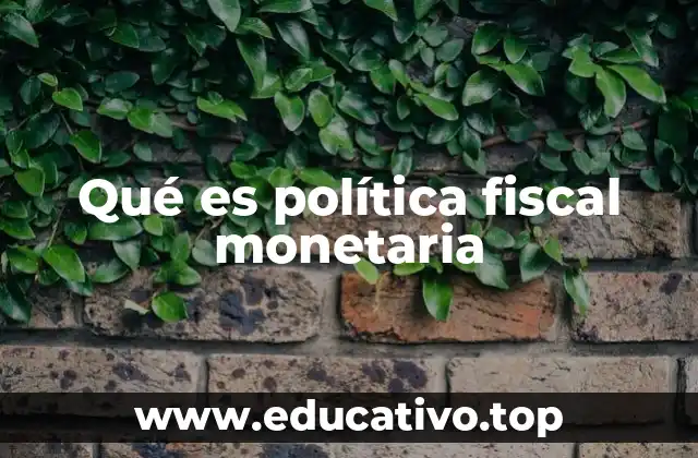 Qué es política fiscal monetaria