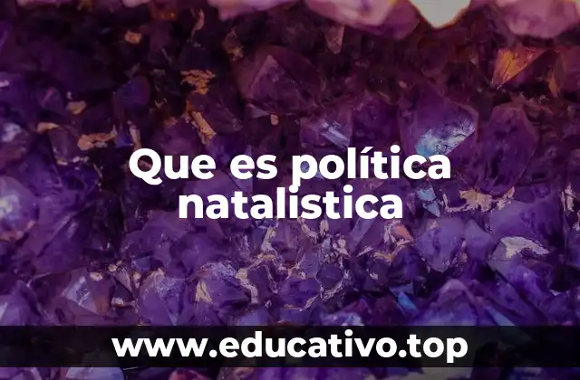 Que es política natalistica